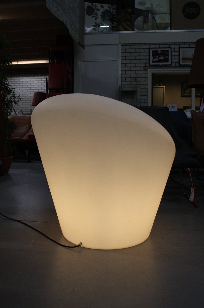 Leuke witte kunststof stoel fauteuil MET VERLICHTING!, Ophalen, Gebruikt, 75 tot 100 cm, Modern design