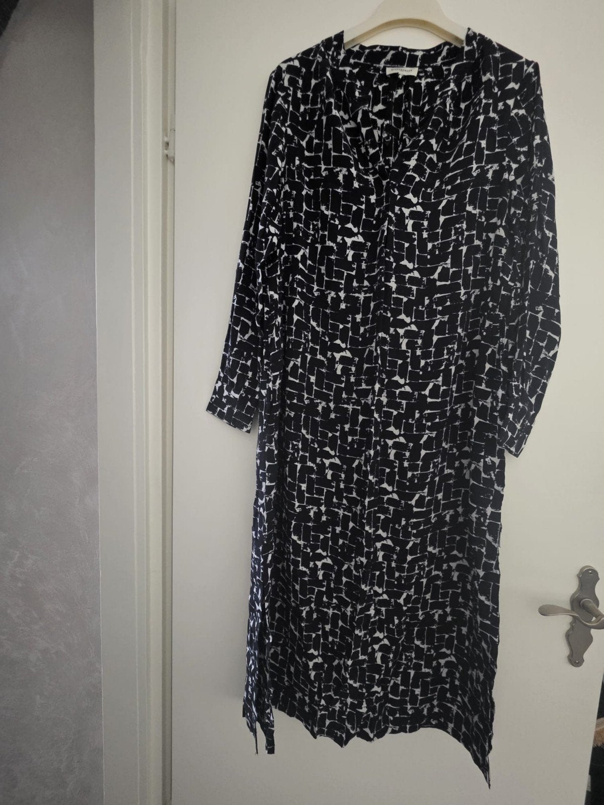 Silvercreek jurk zwart-wit patroon maat M/L, Maat 38/40 (M), Zwart, Ophalen of Verzenden, Zo goed als nieuw