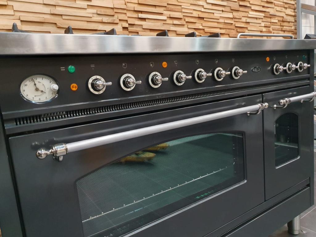 Luxe Boretti Fornuis 120cm antraciet rvs Coupe de Feu 5pit, Niet ingevuld, 60 cm of meer, Niet ingevuld, Ophalen of Verzenden