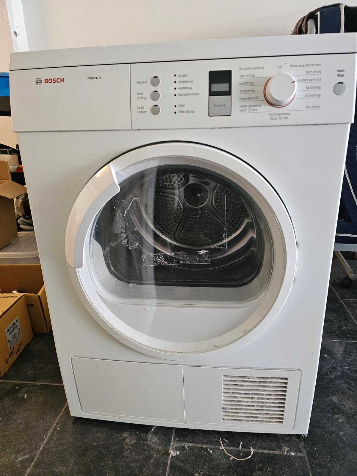 Bosch Maxx 8 wasdroger - WTV76321NL, Ophalen, 6 tot 8 kg, Gebruikt, Luchtafvoer
