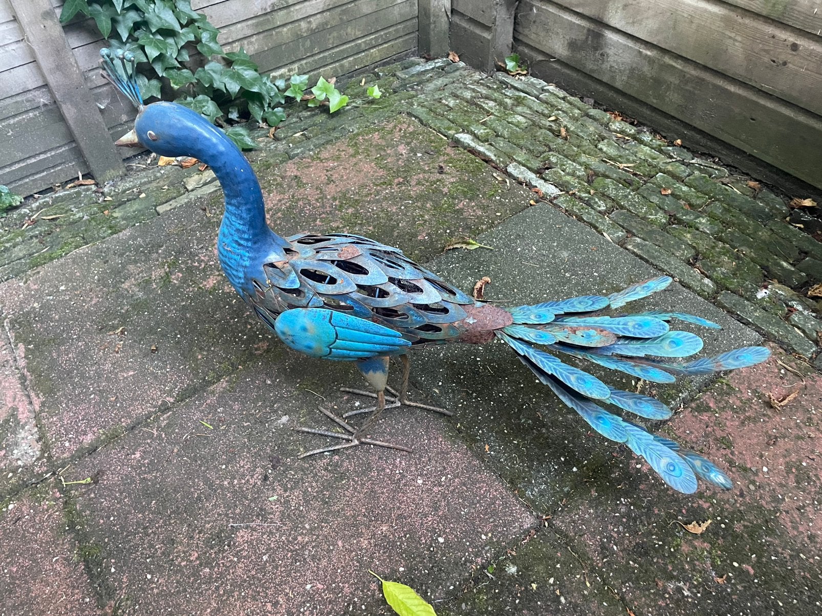 Metalen pauw voor in de tuin, Ophalen, Gebruikt, Metaal, Overige typen