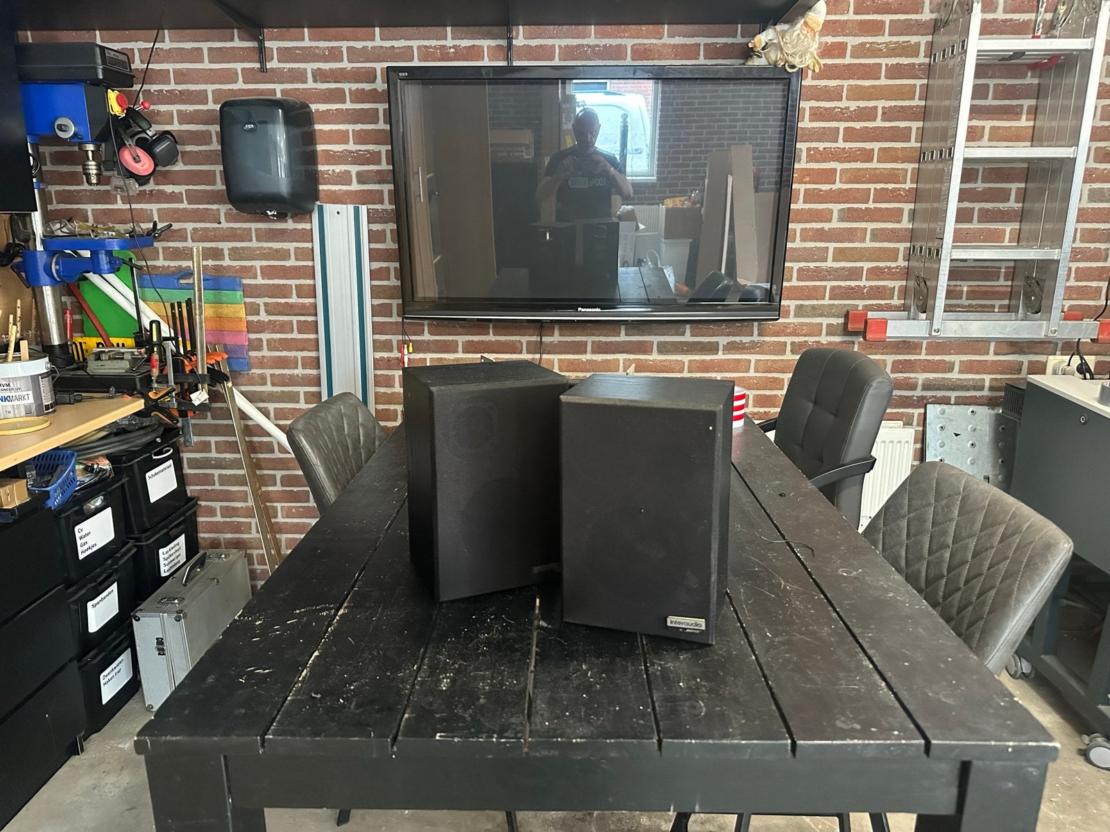 Bose Interaudio 1000XL 60 Watt Boxen met Ophangbeugels, Ophalen, Gebruikt, Inclusief muurbeugels, 60 tot 120 watt