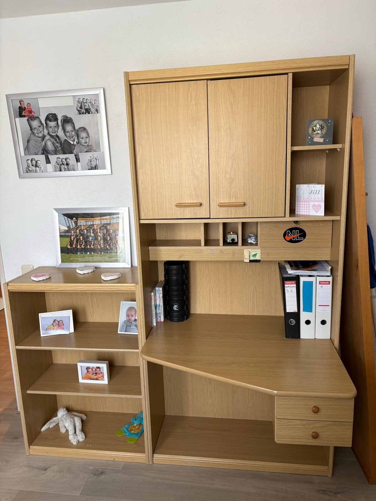 Bureau met opbouw en losse boekenkast, Ophalen, Gebruikt