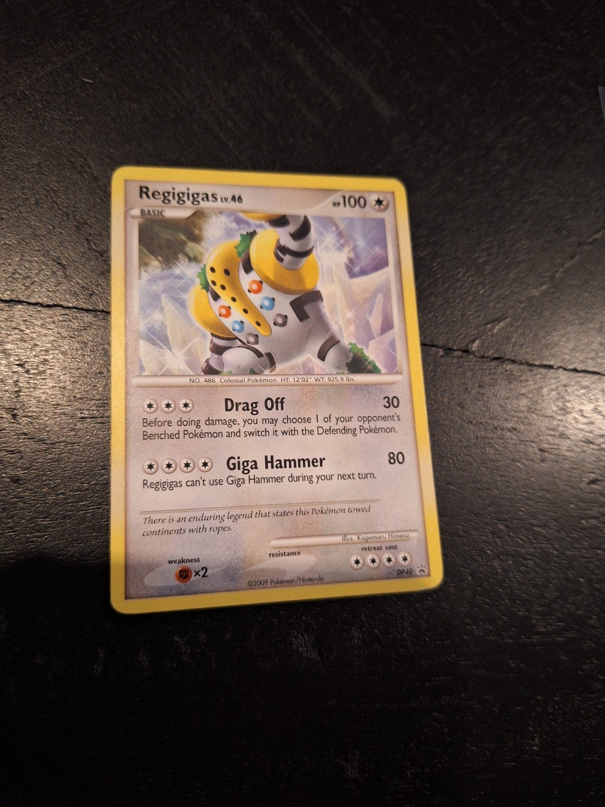 Regigigas Lv.46 Promo Pokémon Kaart DP40, Ophalen of Verzenden, Gebruikt, Losse kaart