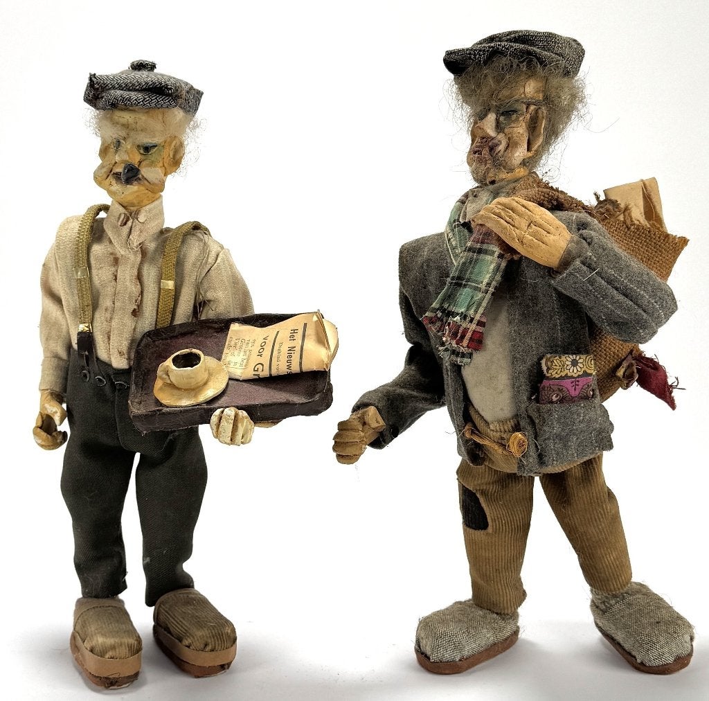755. Poppen - hout en textiel, 20e eeuw, Verzamelen, Ophalen of Verzenden, Pop