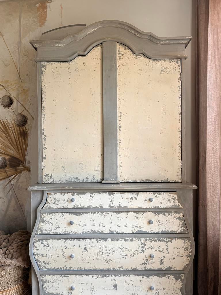 Antieke Kast met Lades - Shabby Chic Stijl, Ophalen, Zo goed als nieuw