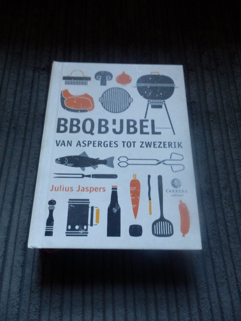 BBQ Bijbel Auteur:Julius Jasper, Boeken, Hoofdgerechten, Julius Jaspers., Ophalen of Verzenden, Zo goed als nieuw