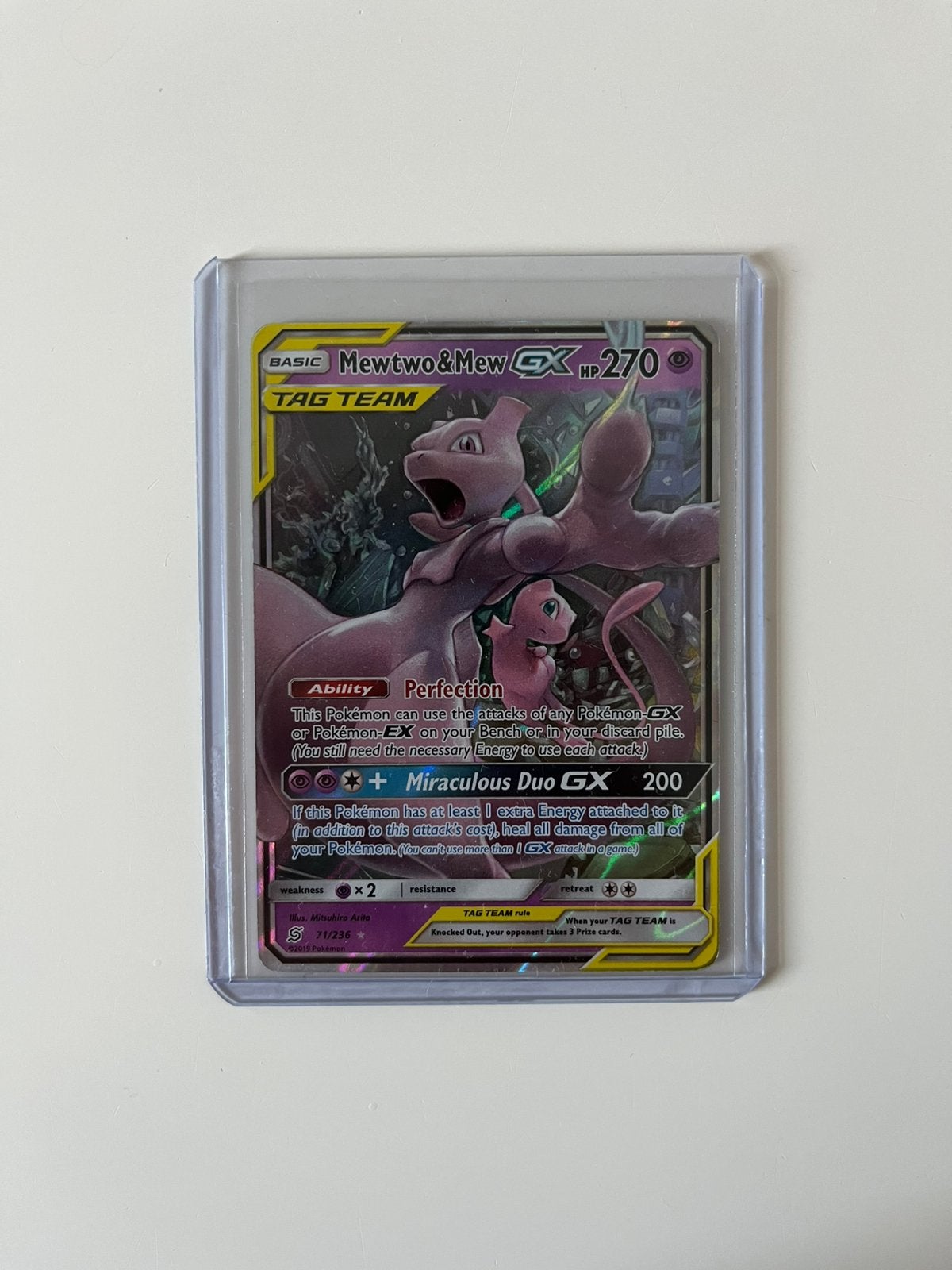 Mewtwo & Mew 71/236 Tag Team, Verzenden, Zo goed als nieuw