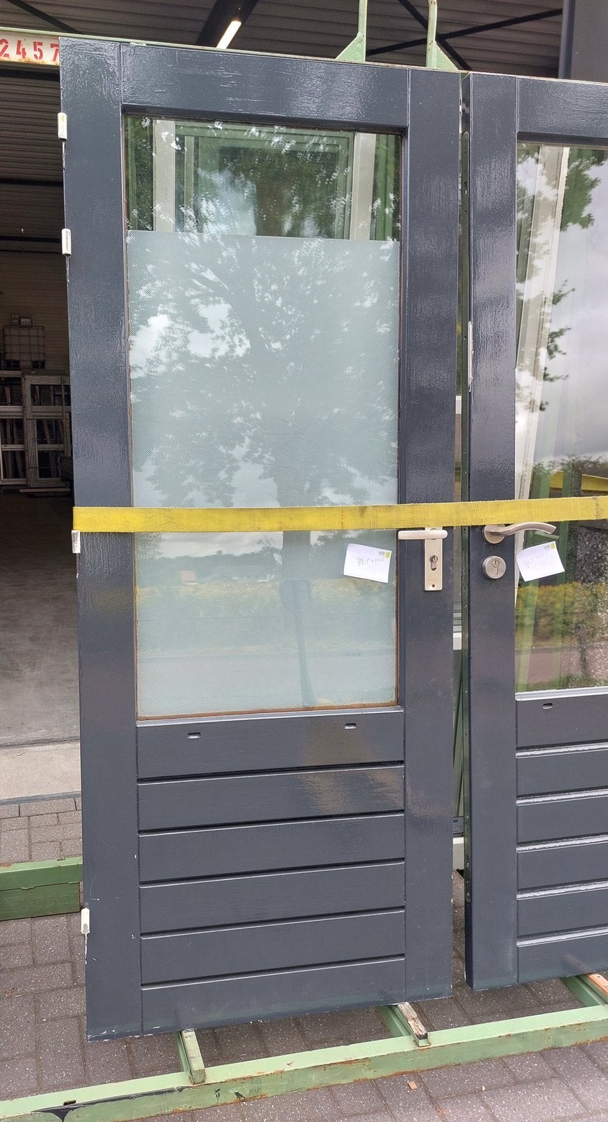 Hardhouten achterdeur met dubbelglas, Ophalen of Verzenden