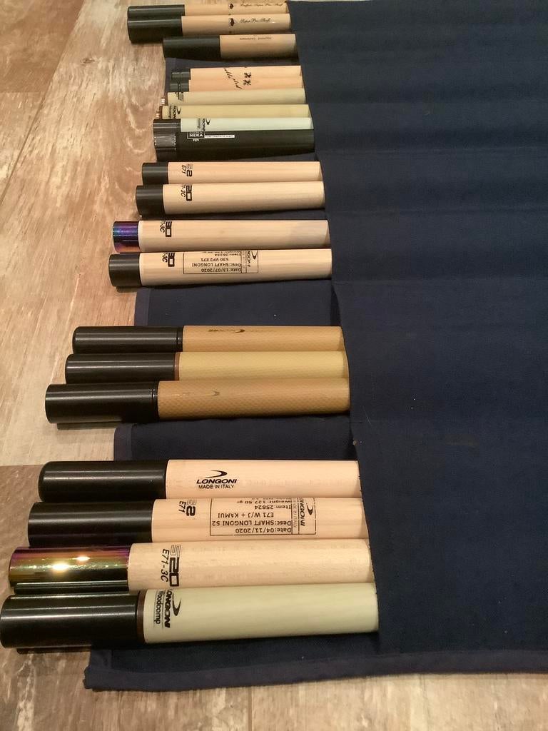 Te koop grvraagd ! LONGONI KEWLAR PRO TOPPEN (WJ), Sport en Fitness, Biljarten en Poolen, Ophalen of Verzenden, Zo goed als nieuw