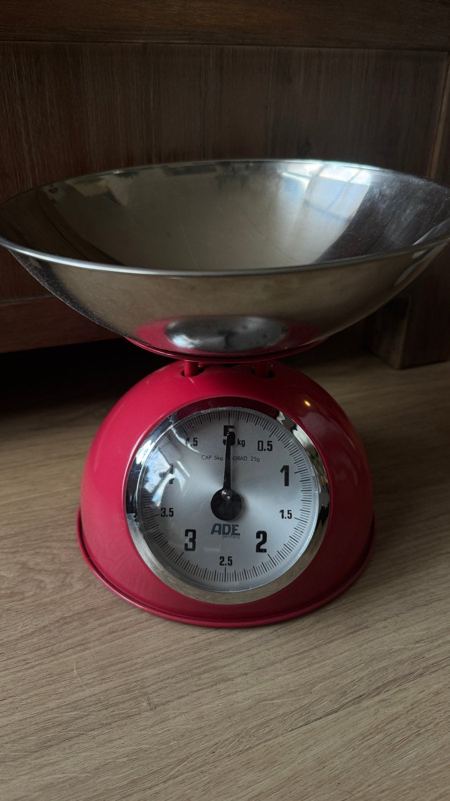 ADE Keukenweegschaal - Rood, Analoog, 5kg capaciteit, Witgoed en Apparatuur, Keukenweegschaal, Ophalen of Verzenden, Gebruikt