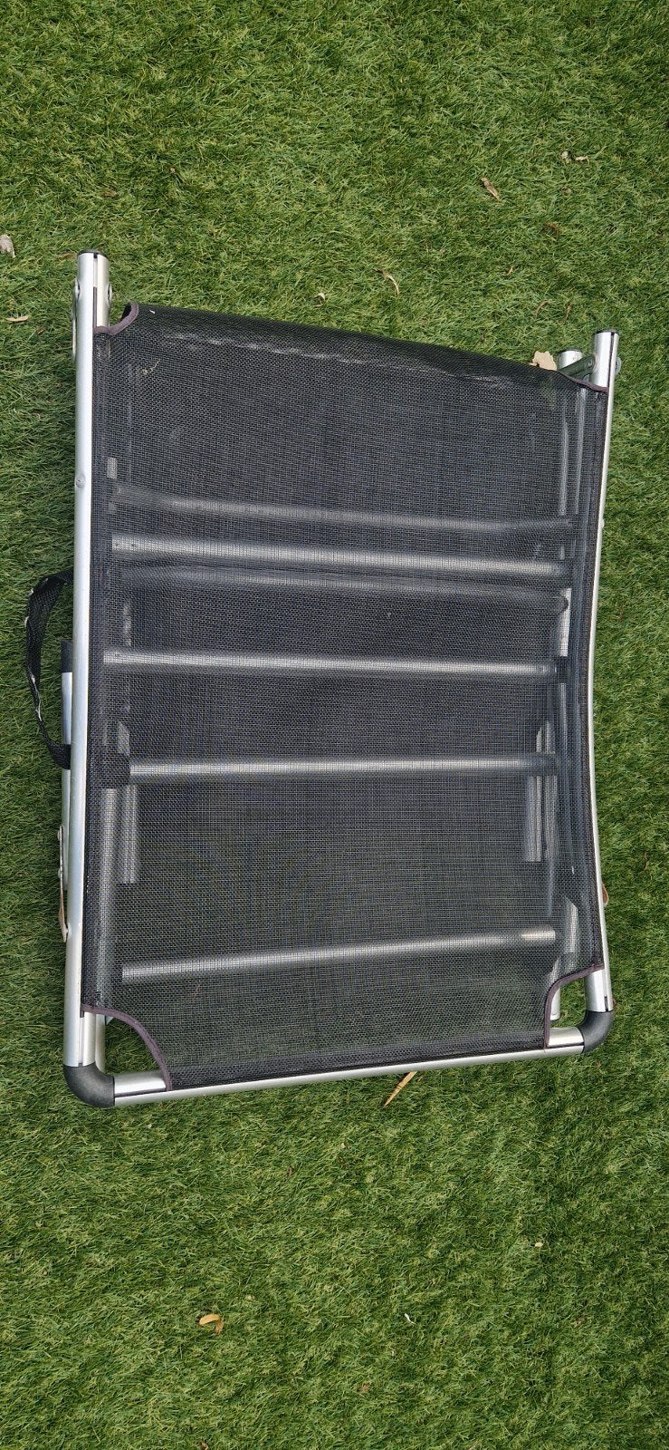 Verstelbaar ligbed/strandstoel - Aluminium en Textileen, Ophalen, Gebruikt, Aluminium, Inklapbaar