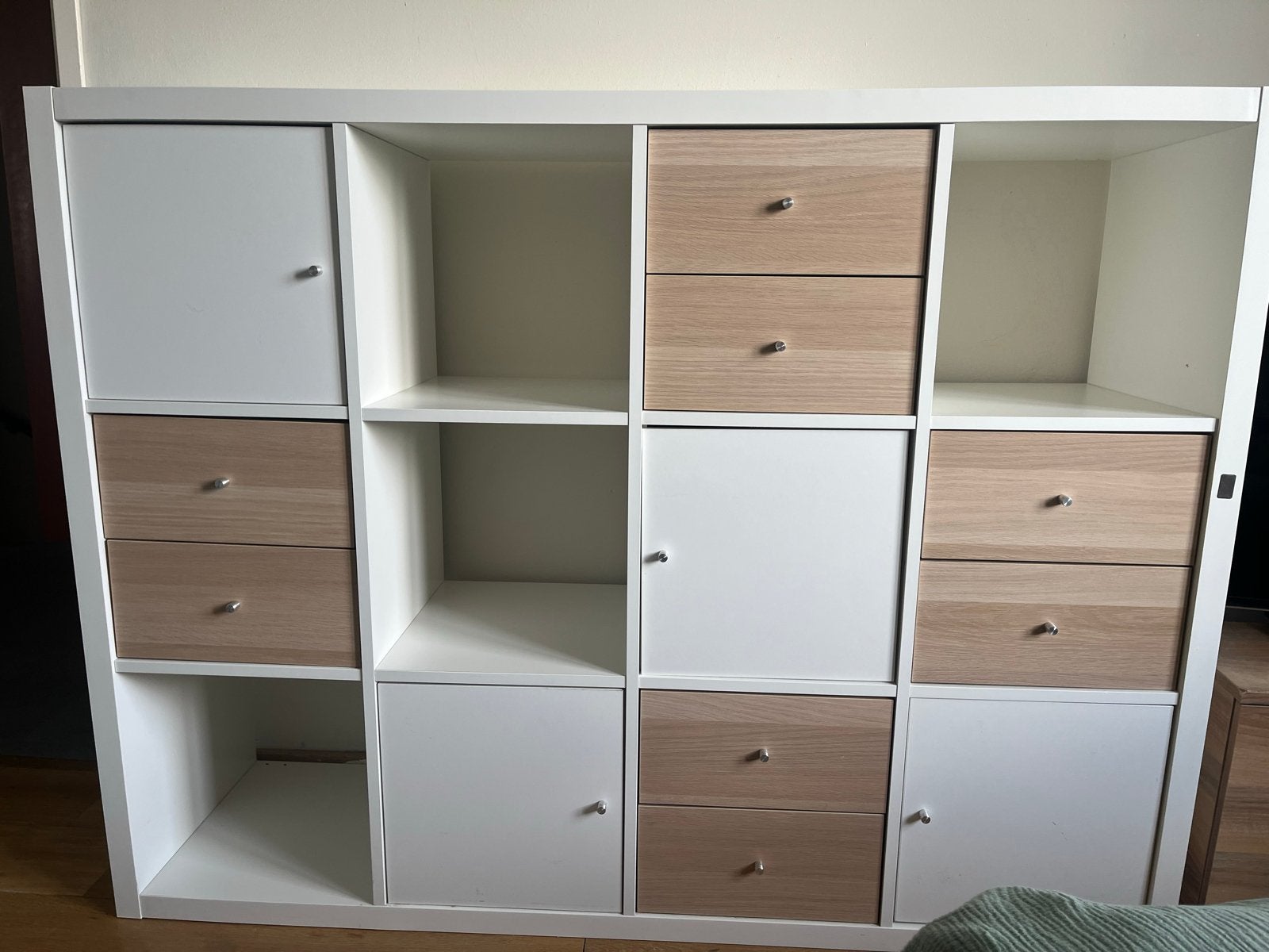 Witte kledingkast / opbergkast met lades en open vakken, Huis en Inrichting, Ophalen, Overige materialen, Gebruikt, 75 cm of meer