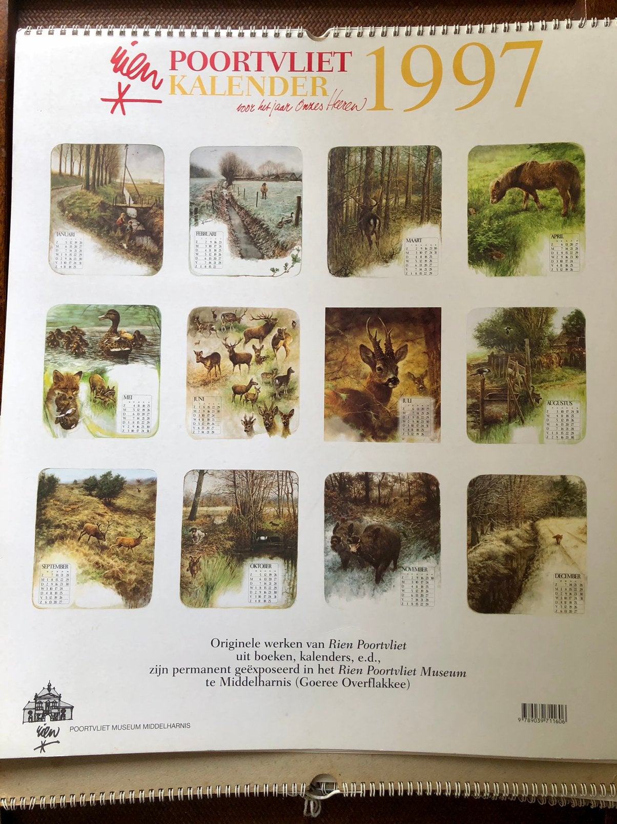 Rien Poortvliet kalender 1997, Ophalen, Jaarkalender, Gebruikt