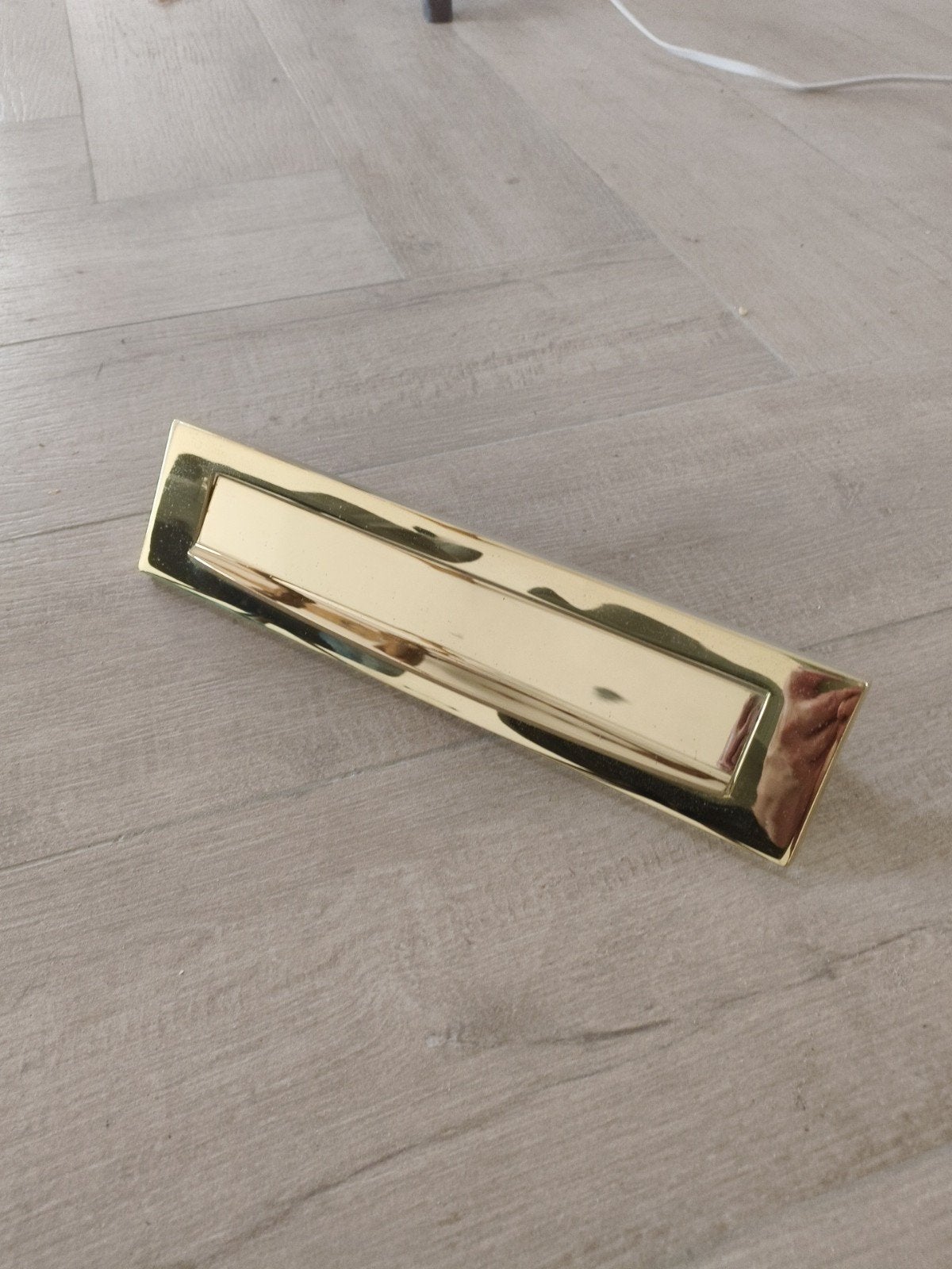 Gouden massieve  brievenbusklep -  nieuw, Ophalen of Verzenden, Nieuw