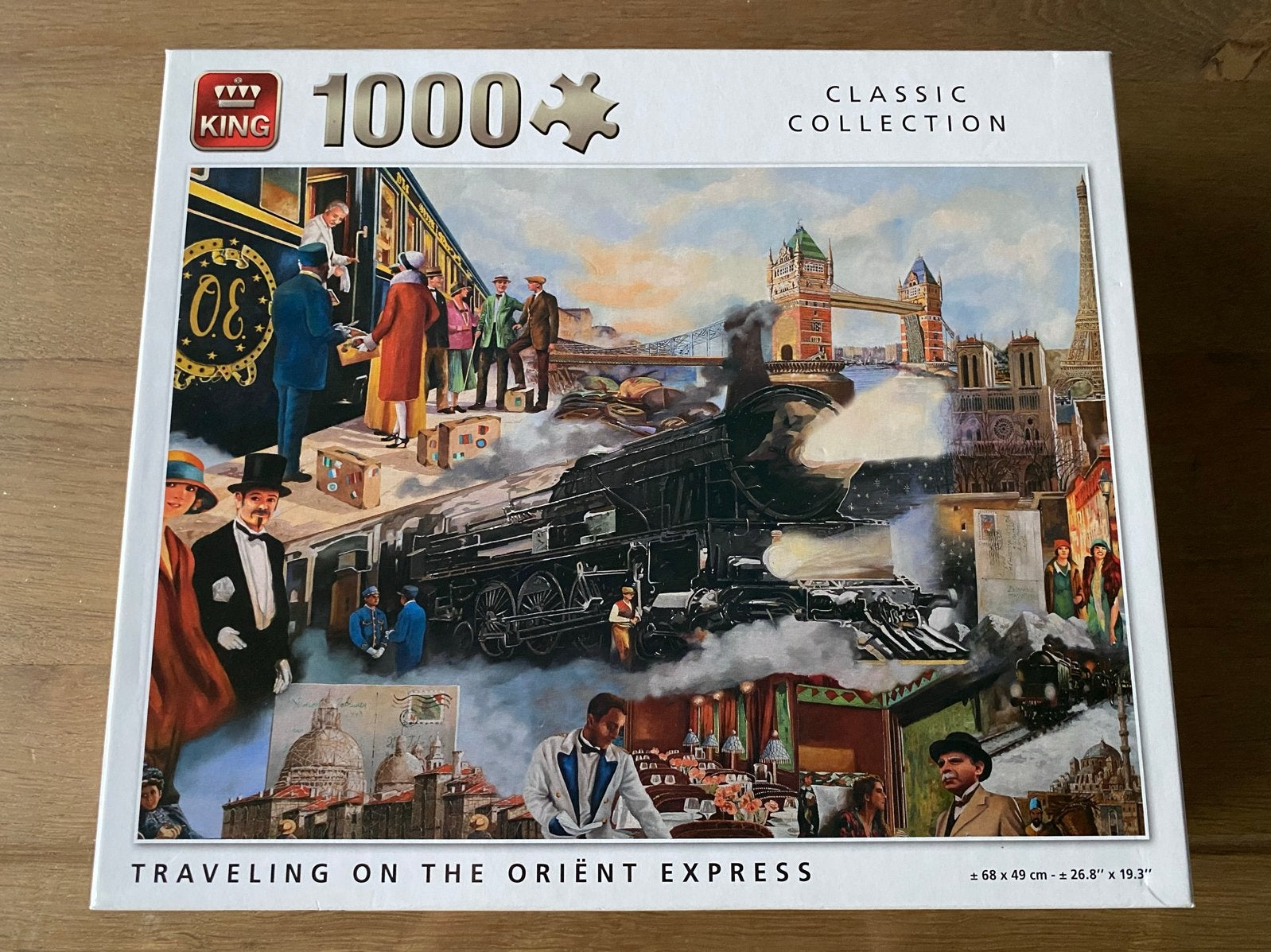 King Legpuzzel: Traveling on the Orient Express 1000 stukjes, Ophalen of Verzenden, 500 t/m 1500 stukjes, Zo goed als nieuw, Legpuzzel