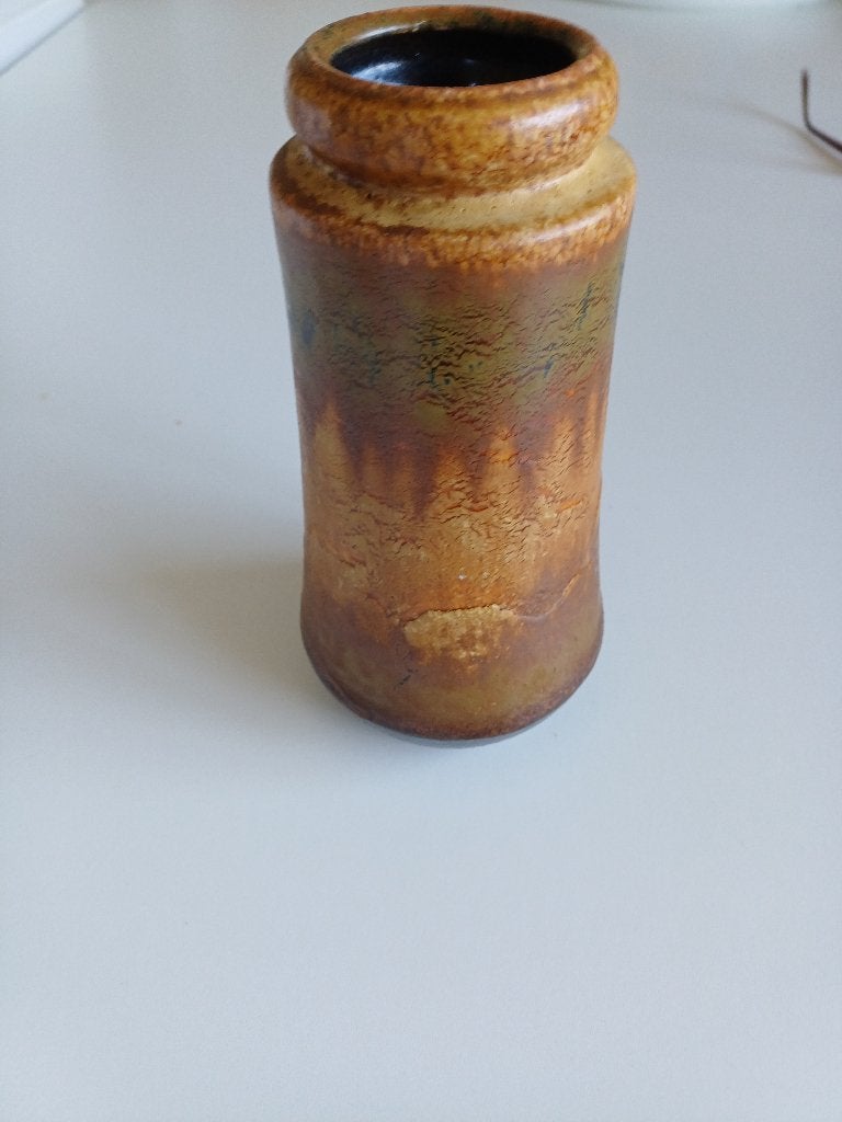 Vintage west germany vaas bruin, Ophalen of Verzenden, Gebruikt, Bruin, Steen/keramiek