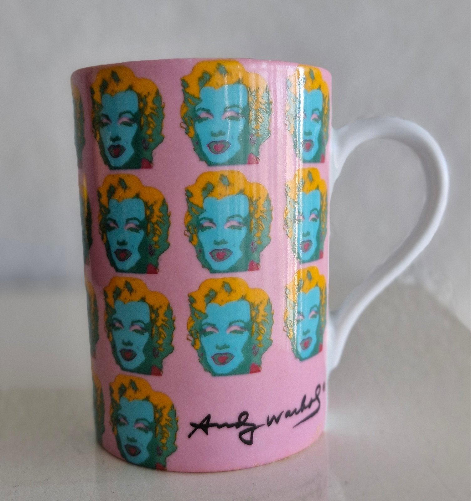 Beker Andy Warhol met opdrukken Marilyn Monroe, Ophalen of Verzenden, Overige stijlen, Kop(pen) en/of Schotel(s), Glas
