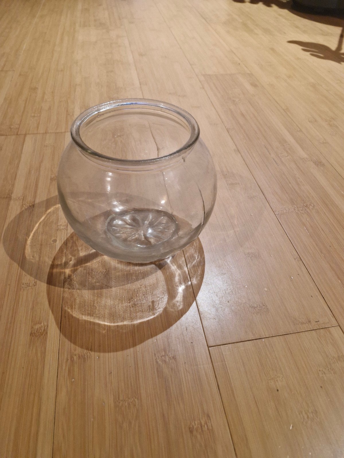 Glazen vissenkom of decoratieve schaal, Ophalen, Zo goed als nieuw, Glas, Modern