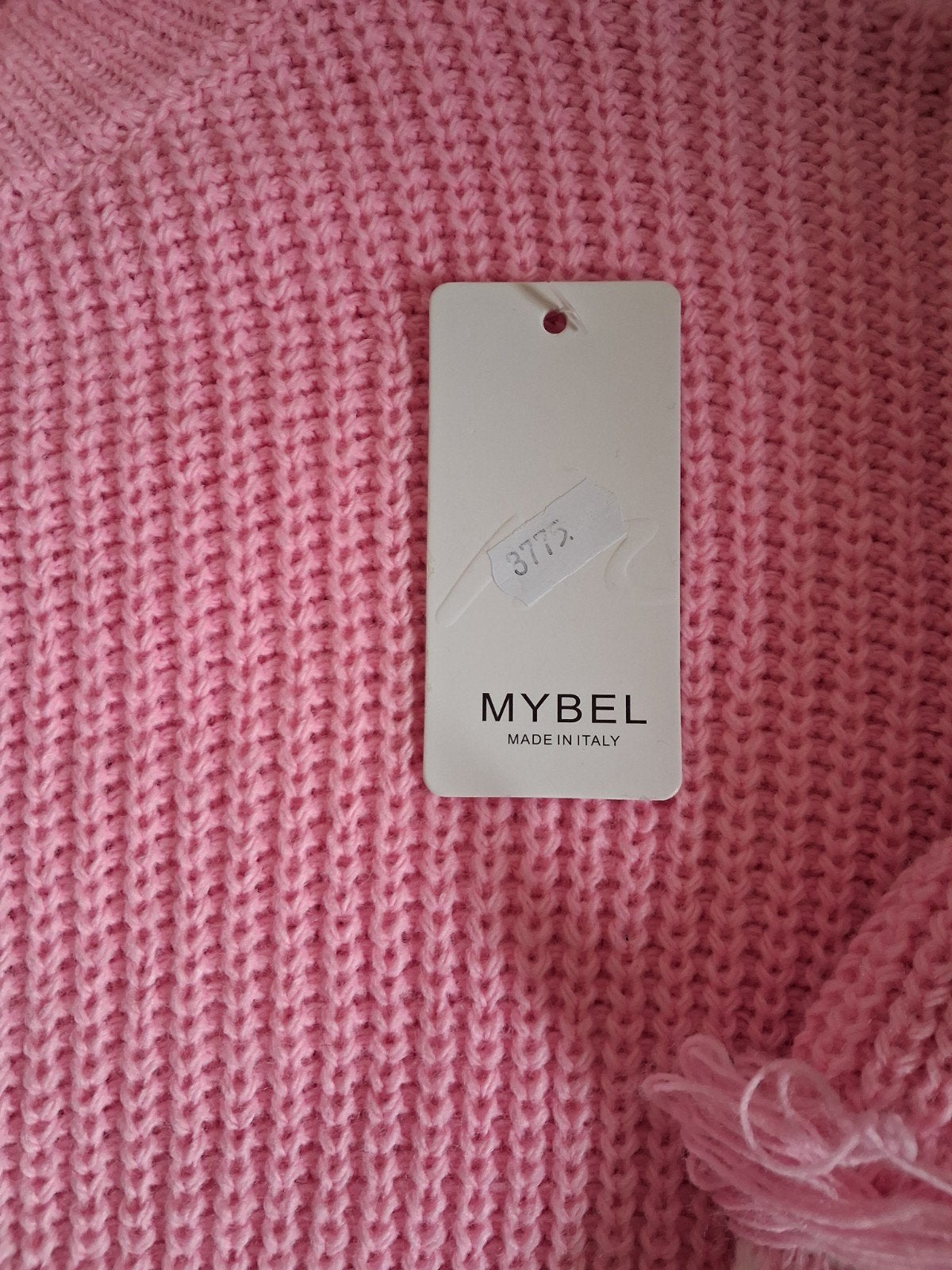 Roze Mybel trui met patroon en franjes, Made in Italy, Maat 38/40 (M), Nieuw, Ophalen of Verzenden, Roze