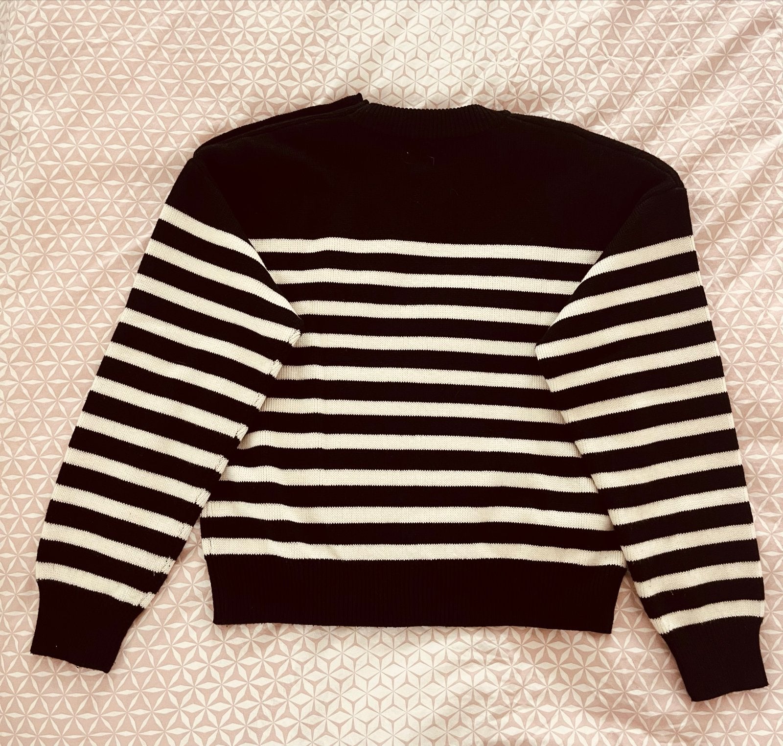Sweewe gestreepte trui met gouden knopen, maat L, Kleding | Dames, Verzenden, Zo goed als nieuw, Maat 38/40 (M), Zwart