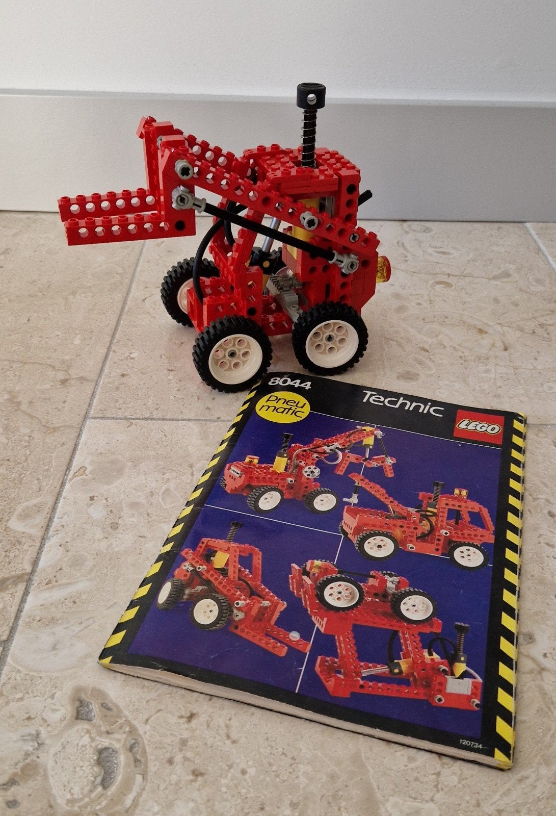 Lego Technic 8044 Pneumatische Vorkheftruck (1989), Ophalen of Verzenden, Gebruikt, Lego
