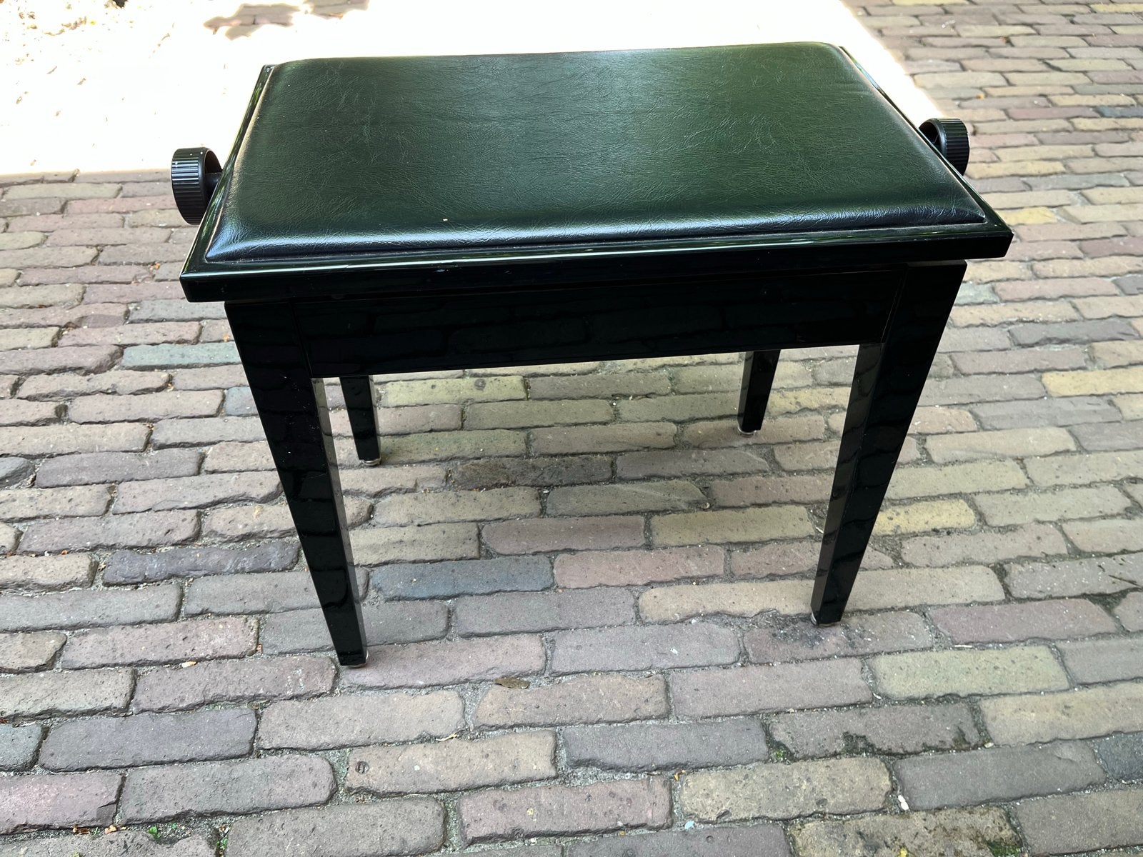Zwarte pianobank met verstelbare hoogte, Muziek en Instrumenten, Piano's, Ophalen, Gebruikt, Zwart, Overige typen