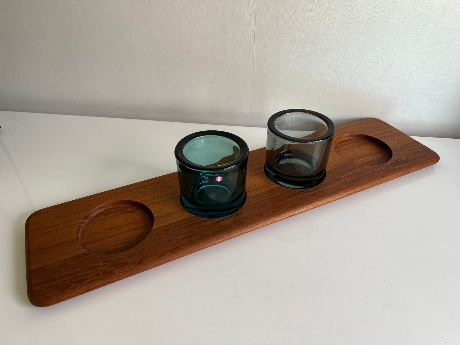 Vintage Digsmed Denmark Teakhout Tray Serveerplank Jaren 60, Serveerplank, Ophalen of Verzenden, Zo goed als nieuw, Rechthoekig