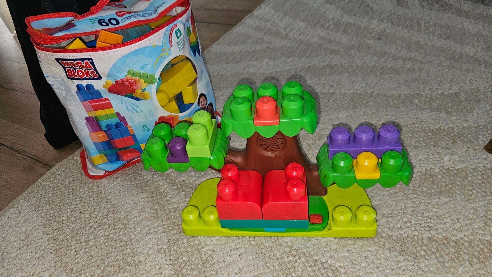 3 xtas Mega Bloks Bouwblokken Set met Extra Blokken en Boom, Ophalen, Gebruikt, Megabloks