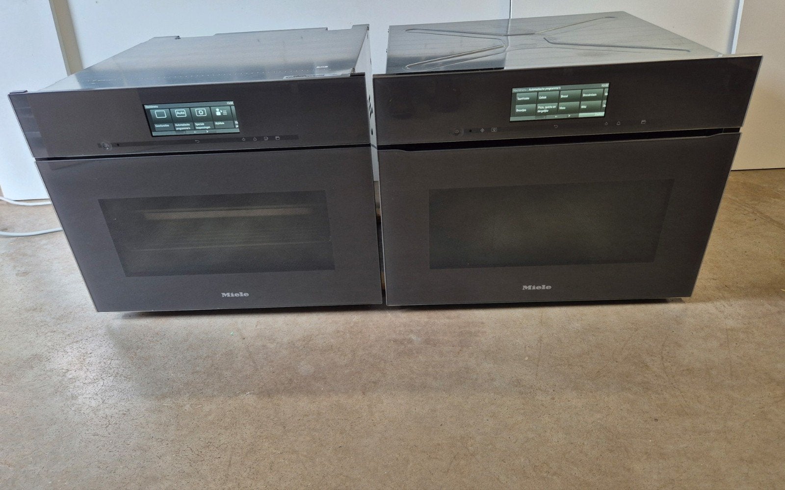 MIELE set: combi oven/magnetron + combi stoom oven GREEPLOOS, Ophalen, Combimagnetron, Hete lucht, Inbouw