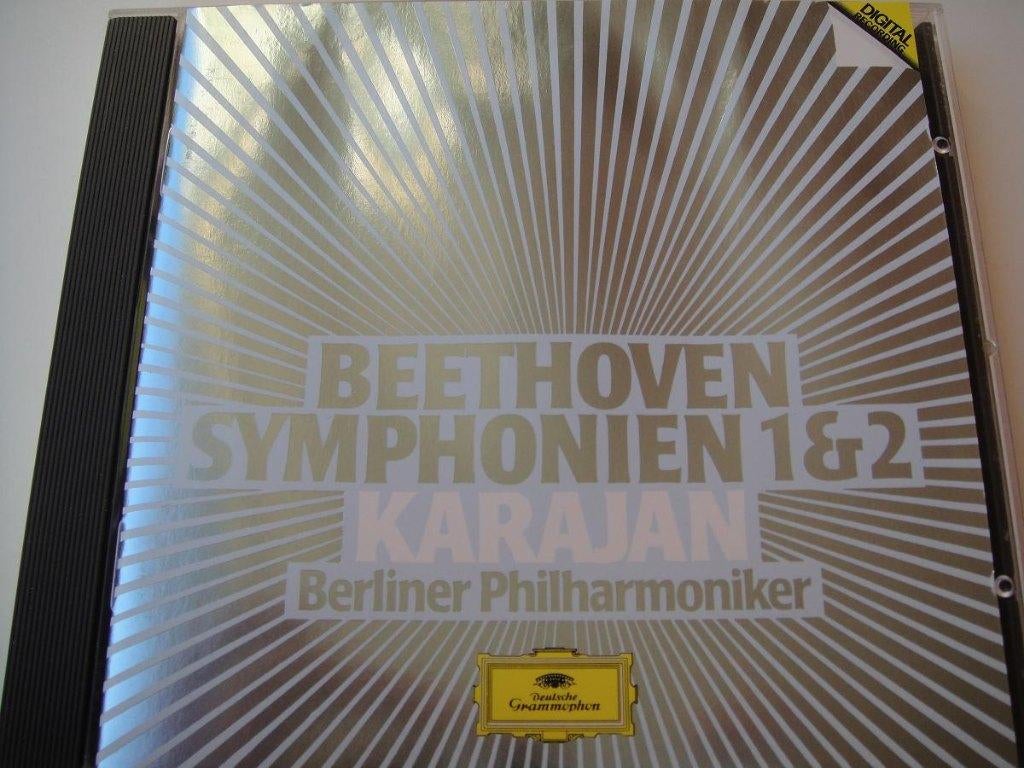 BEETHOVEN Symphonien 1 & 2 CD VON KARAJAN DG PS COVER, Ophalen of Verzenden, Classicisme, Gebruikt, Orkest of Ballet