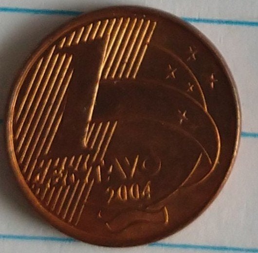 brazilie 2004 1 cent munt, volgnr 37.0, Ophalen of Verzenden, Overige landen, Losse munt