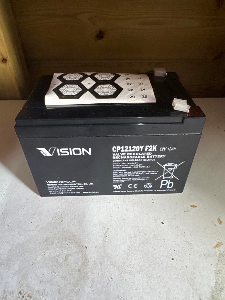 Nieuwe Vision Accu 12V 12Ah - Hoge Kwaliteit & Duurzaam, Ophalen of Verzenden, Nieuw, Universele onderdelen