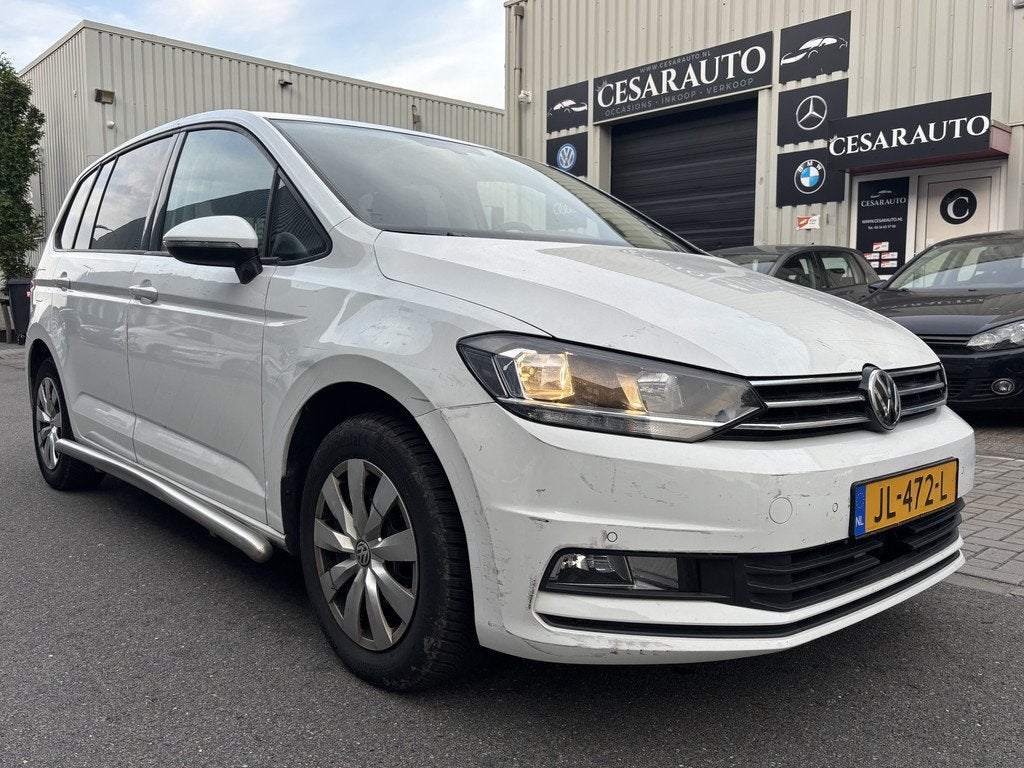 Volkswagen Touran 2.0 TDI SCR AUTOMAAT / DAELER ONDERHOUDEN, Auto's, Volkswagen, Stof, 4 cilinders, 150 pk, Wit