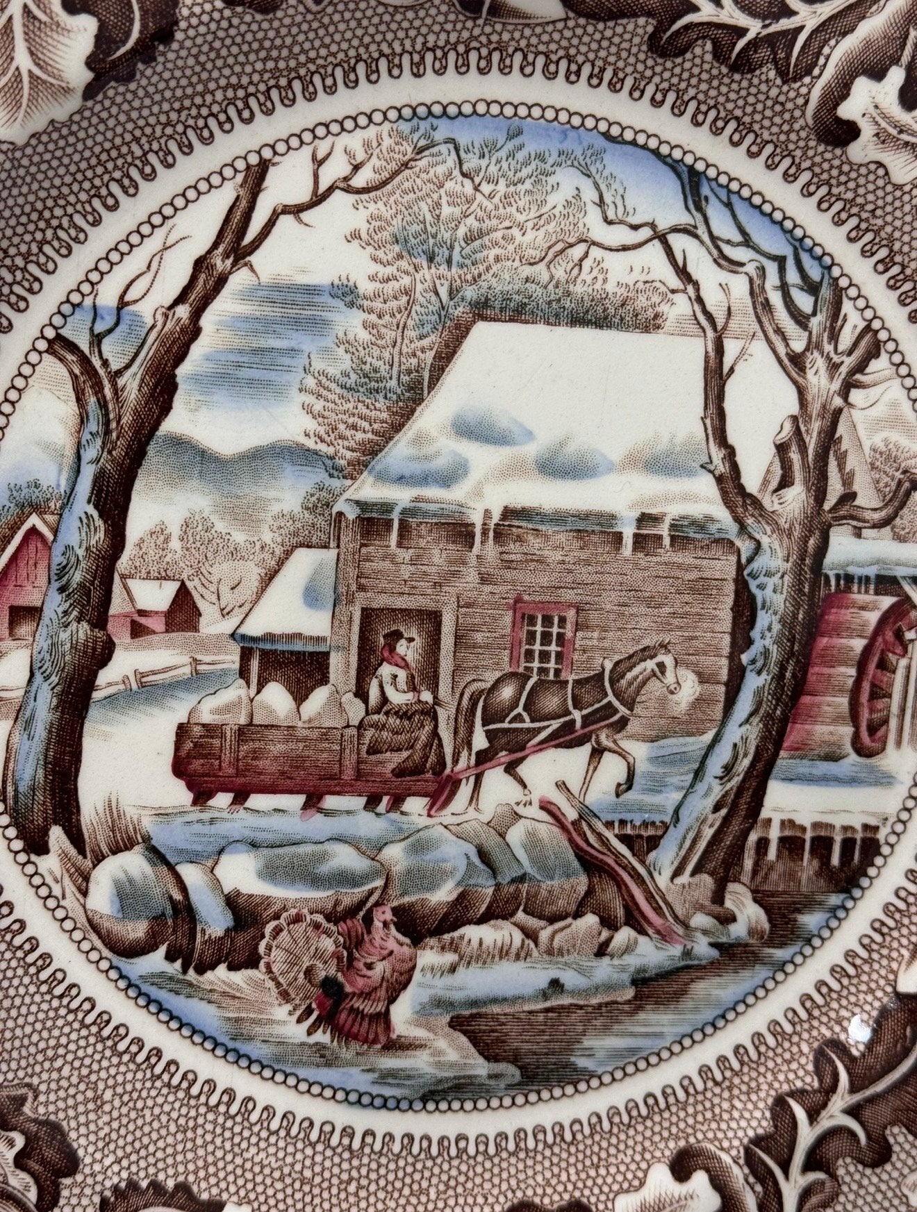Johnson Brothers Historic America Thanksgiving FROZEN Bord, Ophalen of Verzenden