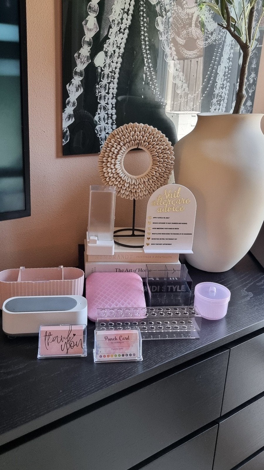 Nagelsalon/ nagelstyliste benodigdheden, Ophalen of Verzenden, Zo goed als nieuw, Zwart, Handen en Nagels