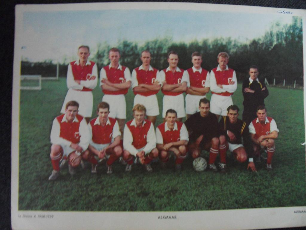 Esso voetbal plaat - Alkmaar 1958/1959, Verzamelen, Ophalen of Verzenden, Gebruikt, Overige binnenlandse clubs, Poster, Plaatje of Sticker