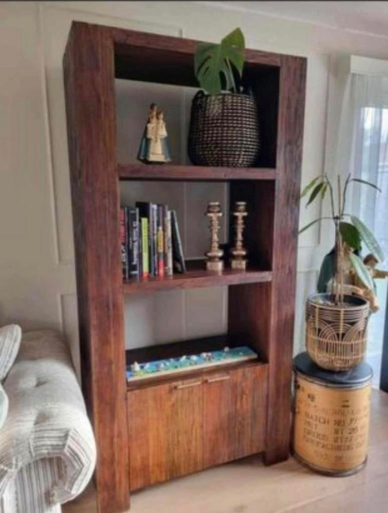 Zeer zware degelijke kast boekenkast 45,5 cm d
100 cm b, Huis en Inrichting, Kasten | Boekenkasten, Ophalen, 25 tot 50 cm