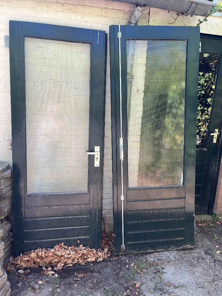dubbele buitendeur, Ophalen, Gebruikt, 80 tot 100 cm, Buitendeur