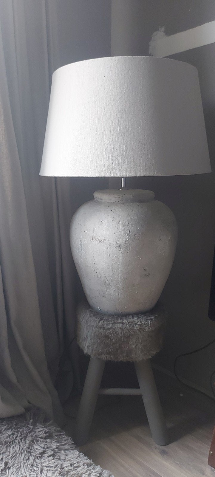 Grote stenen kruiklamp, Huis en Inrichting, Ophalen, Gebruikt, Steen/keramiek