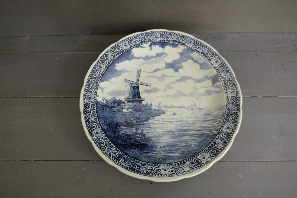 Vintage groot Delfts wandbord for Royal Sphinx by Boch, Antiek en Kunst, Verzenden