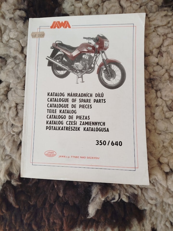Onderdelenboek JAWA 350 / 640, Motoren, Ophalen of Verzenden, Overige merken