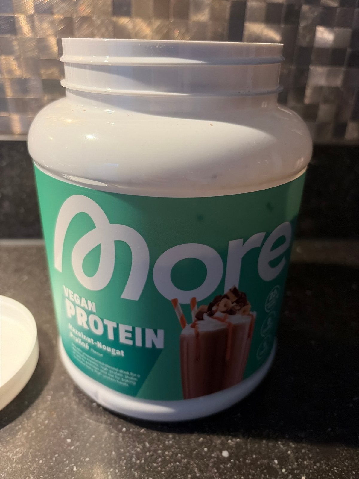 More Vegan Protein Hazelnoot-Nougat Milkshake Smaak, Ophalen of Verzenden, Zo goed als nieuw, Poeder of Drank