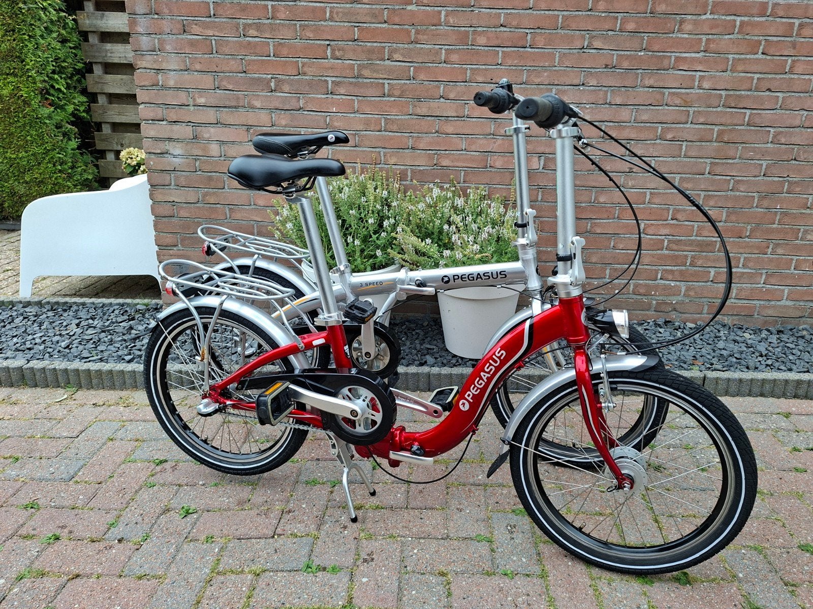 Set Pegasus Aluminium vouwfietsen met versnellingen  z.g.a.n, Ophalen, Zo goed als nieuw, 20 inch of meer, Versnellingen