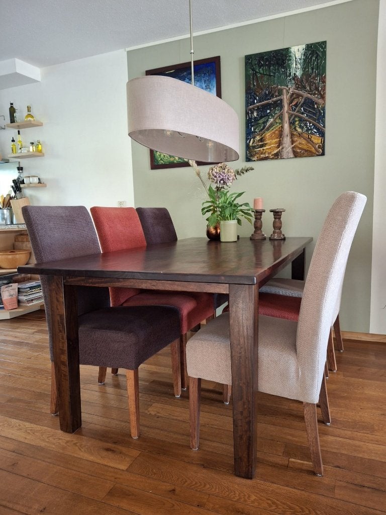 Eettafel, Huis en Inrichting, Tafels | Eettafels, Ophalen, Gebruikt, Teakhout, 50 tot 100 cm