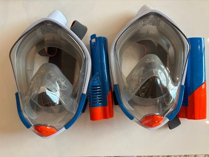 2x Crivit snorkelmasker (full face) Nieuw in verpakking S/M, Watersport en Boten, Ophalen of Verzenden, Nieuw, Duikbril of Snorkel