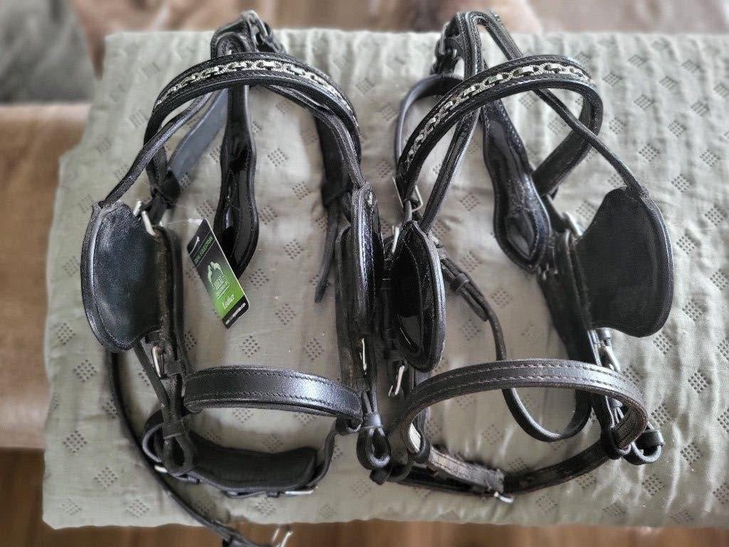 2x Ideal Luxe lakleer menhoofdstel maat minishet - nieuw, Dieren en Toebehoren, Paarden en Pony's | Hoofdstellen en Tuigage, Ophalen of Verzenden