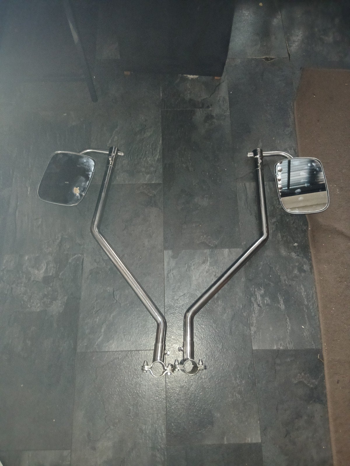 te koop mooie Rvs spiegelsteunen trike, Motoren, Onderdelen | Harley-Davidson, Ophalen of Verzenden