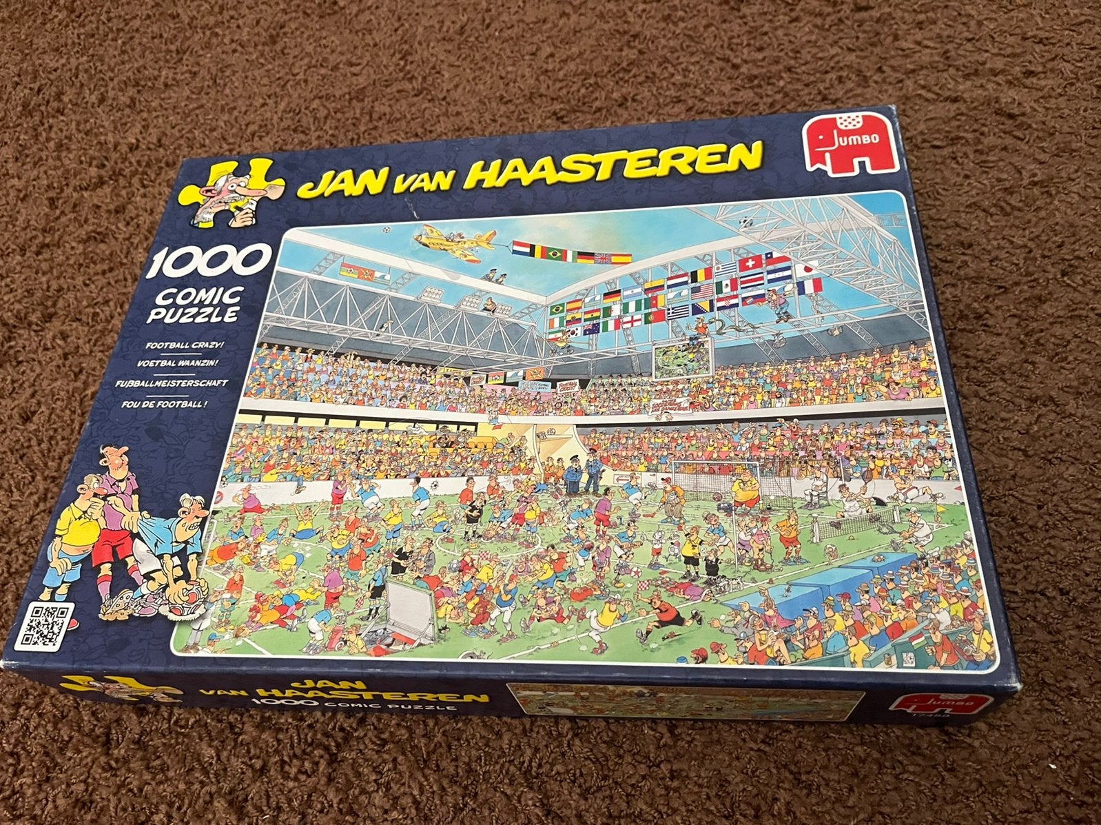Jan van Haasteren puzzel (voetbal waanzin), Ophalen of Verzenden, 500 t/m 1500 stukjes, Zo goed als nieuw