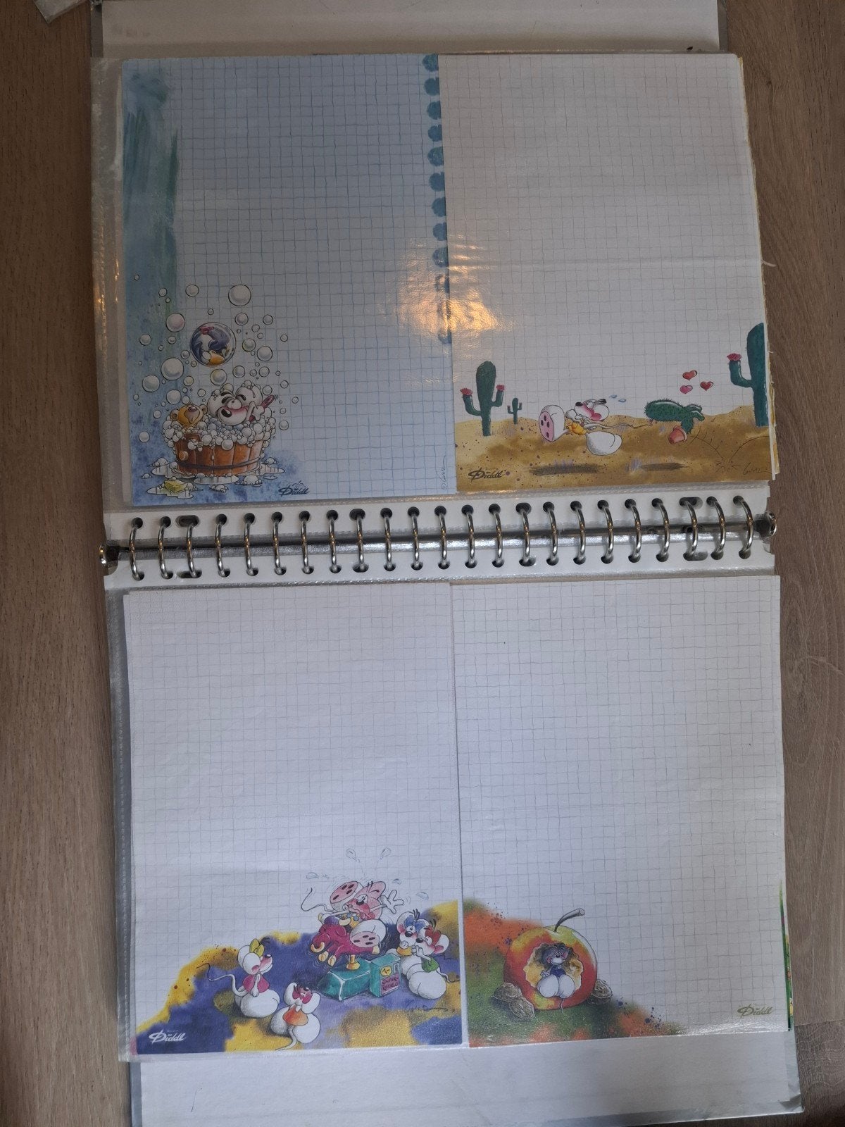 Diddl blaadjes A5 formaat - Diverse ontwerpen, Verzamelen, Ophalen of Verzenden, Verschillende figuren, Gebruikt, Papier, Kaart of Schrift